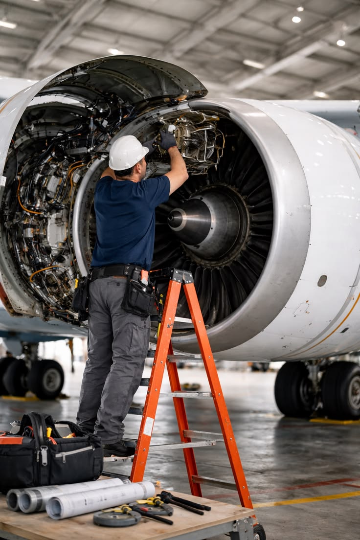 A picture of an engineer at work